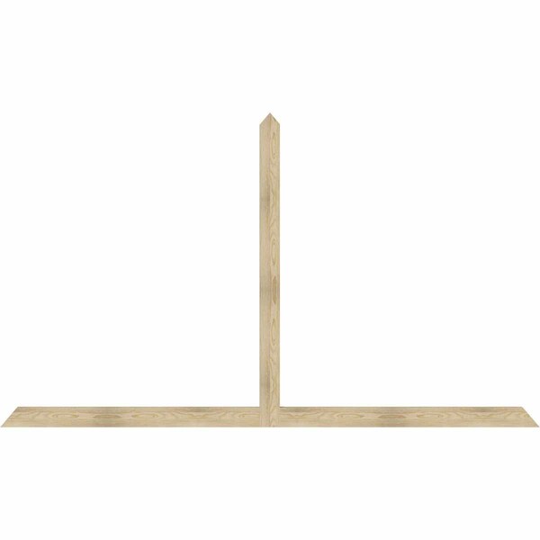 Ekena Millwork Portland Rough Sawn Timber Gable Bracket, Douglas Fir, 108"W x 63"H x 2"D x 4"F, 14/12 Pitch GBW108X63X0204POR00RDF - main